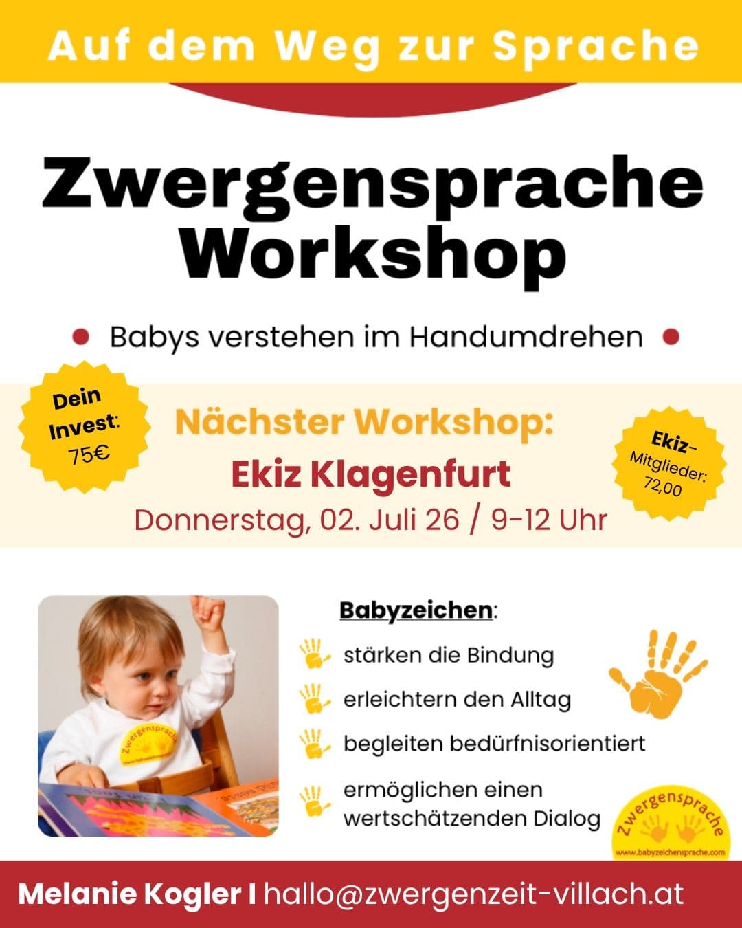 Zwergensprache Workshop - Babys verstehen im Handumdrehen