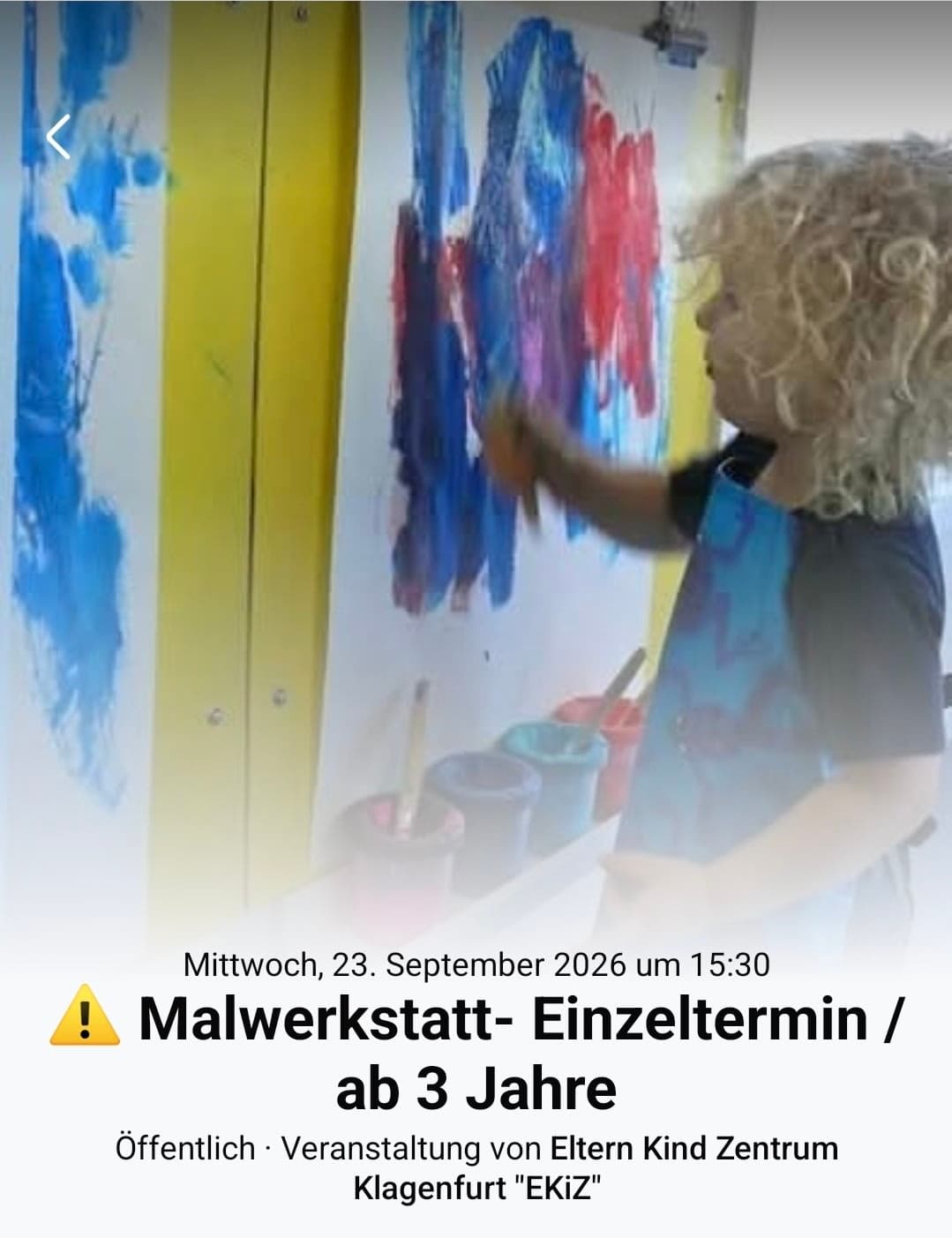 Malwerkstatt Einzeltermin für Kids ab 3 Jahre